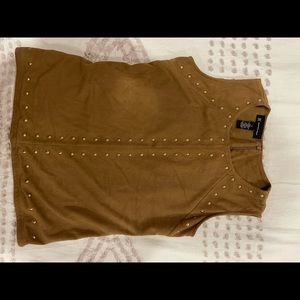 Suade brown top